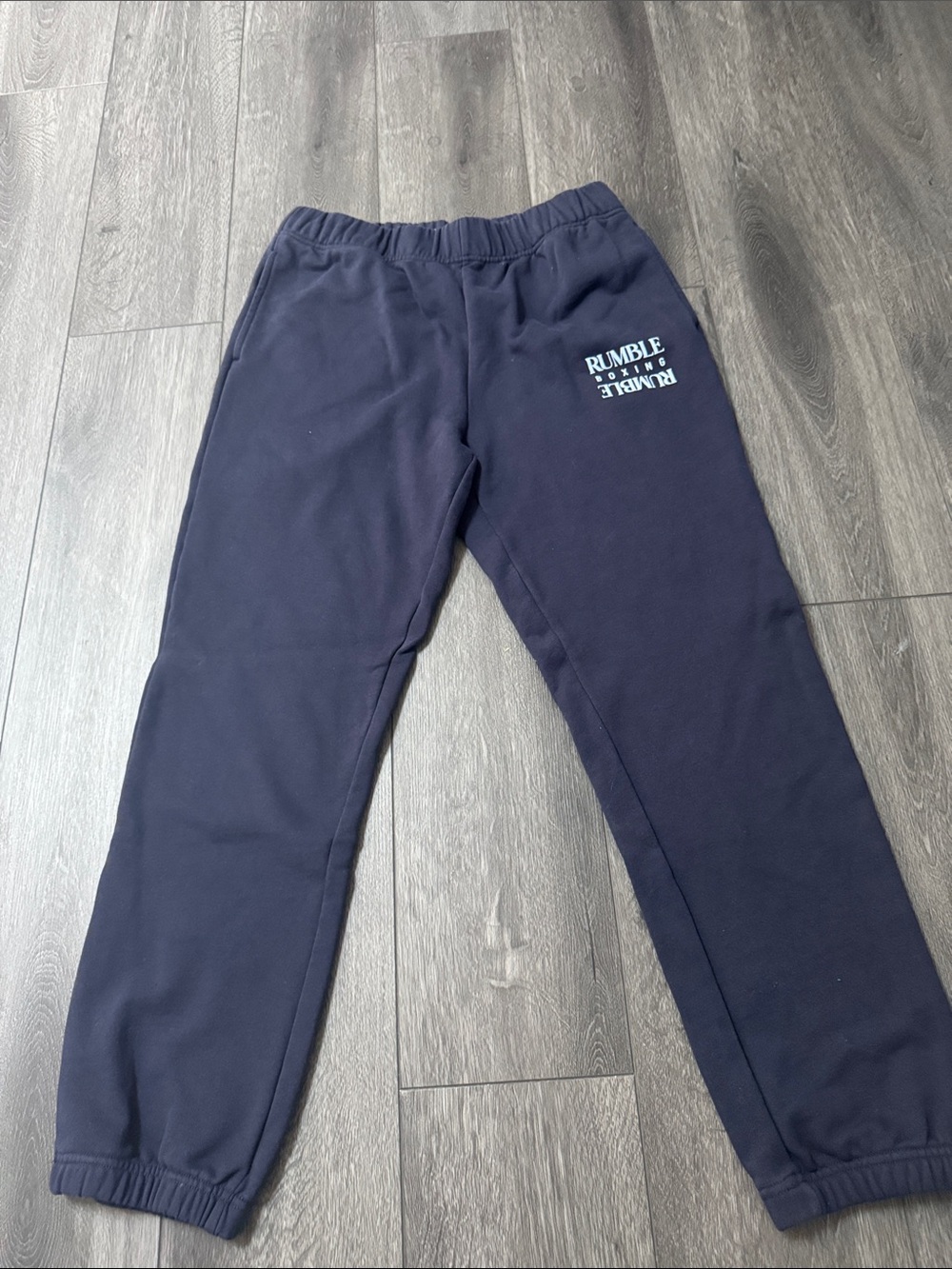 Navy Track Joggers with Logo